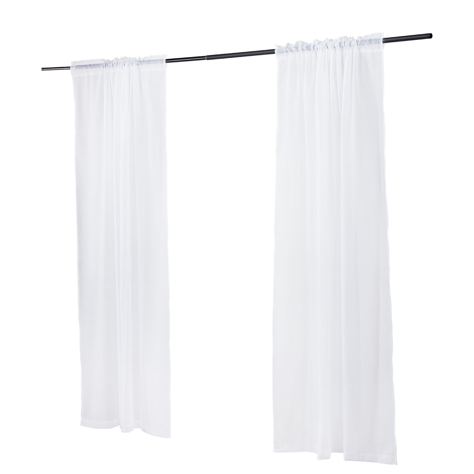 Uimoso 42×84 Inch Sheer Window Curtains, 2 Panels, Rod Pocket Design, Polyester