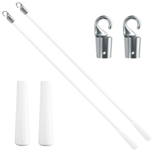 2 Pack 17 Inch Fiberglass Blind Wand Replacement for Vertical Blinds