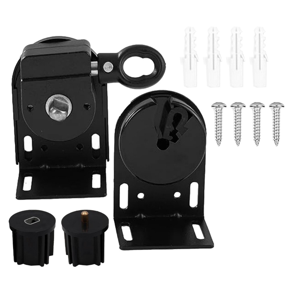 Cordless Roller Blind Bracket Black Plastic Metal Replacement for Indoor Outdoor