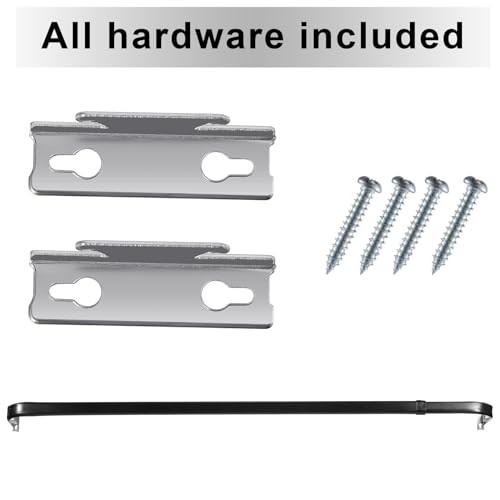 4 PCS Black Adjustable Tension Curtain Rods Door Kitchen Sash 48-84 Inch