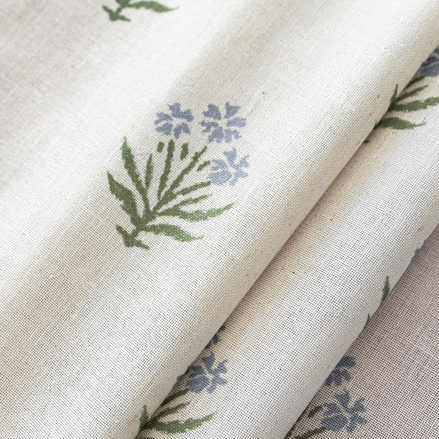 Small Window Curtains for Kitchen,Farmhouse Linen Sheer Floral Cafe Curtains 18