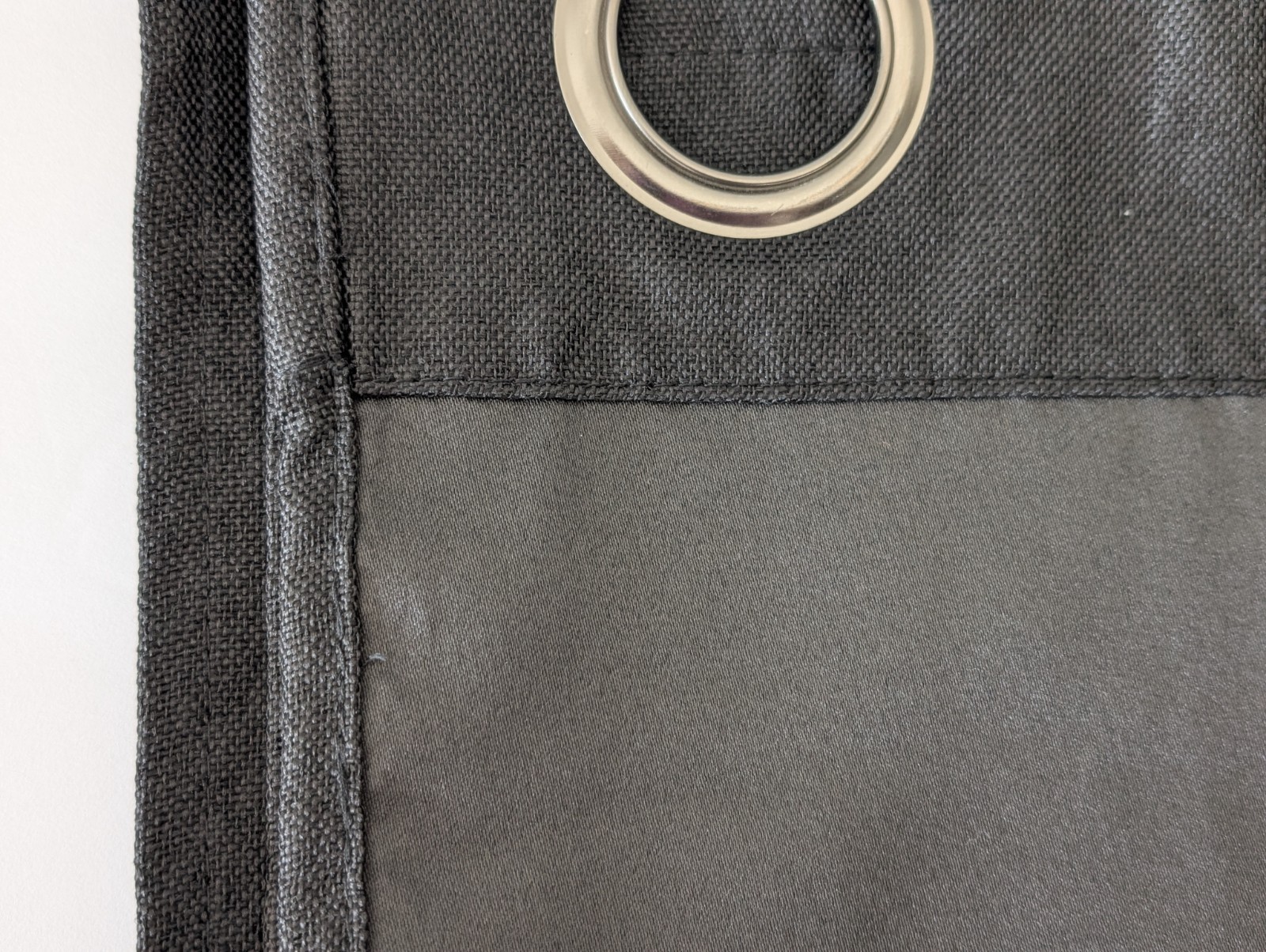 1PC Black 6 Bronze Grommet Curtain Panel 37×95 Room Darkening Window Drape