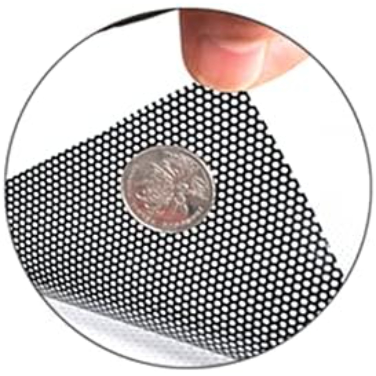 24×78 In 2 Sides OneWay Perforated Black Vinyl Privacy Adhesive Glass Wrap Roll