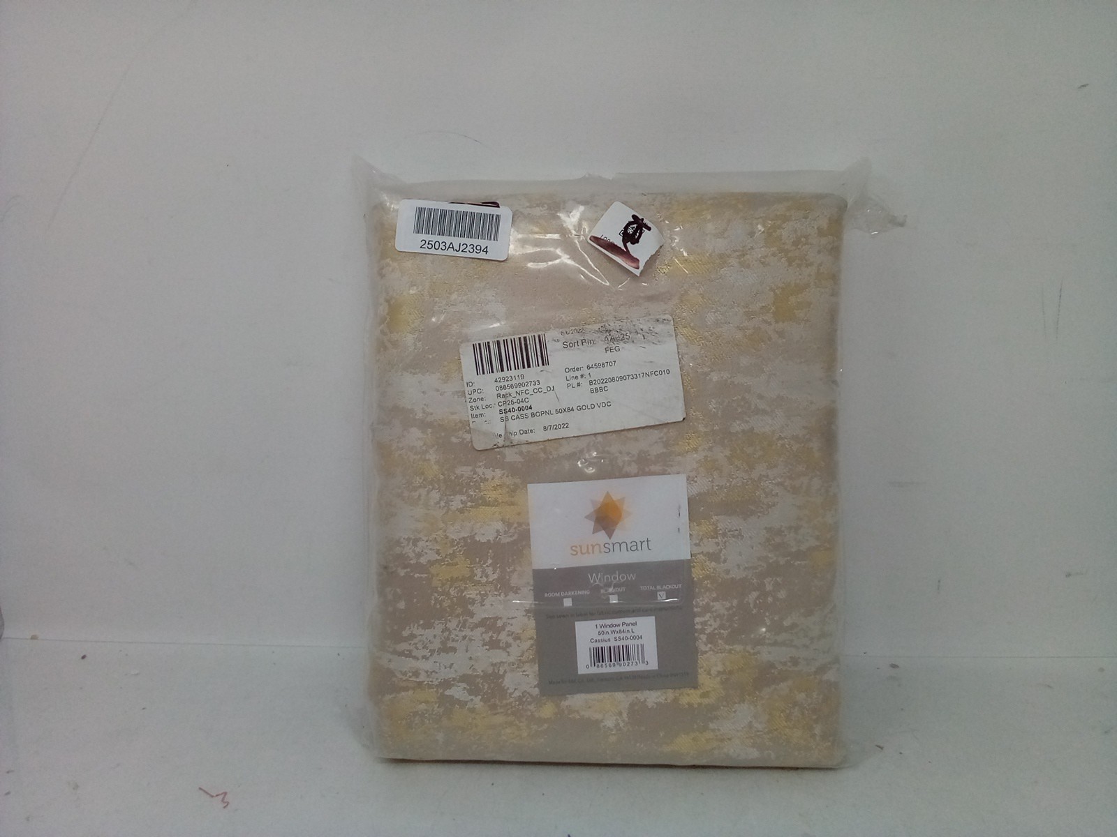 SUNSMART WINDOW TOTAL BLACKOUT 1 WINDOW PANEL {50″W x 84″L} CASSIUS SS40-0004