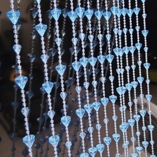 Beaded Curtain Doorways Acrylic Hanging Door Beads String Curtains Dark Blue