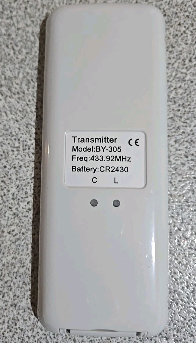 REMOTE CONTROL BY-305 FOR BOFU SHADE MOTOR 5 Chnls. White Simplicity All Purpose