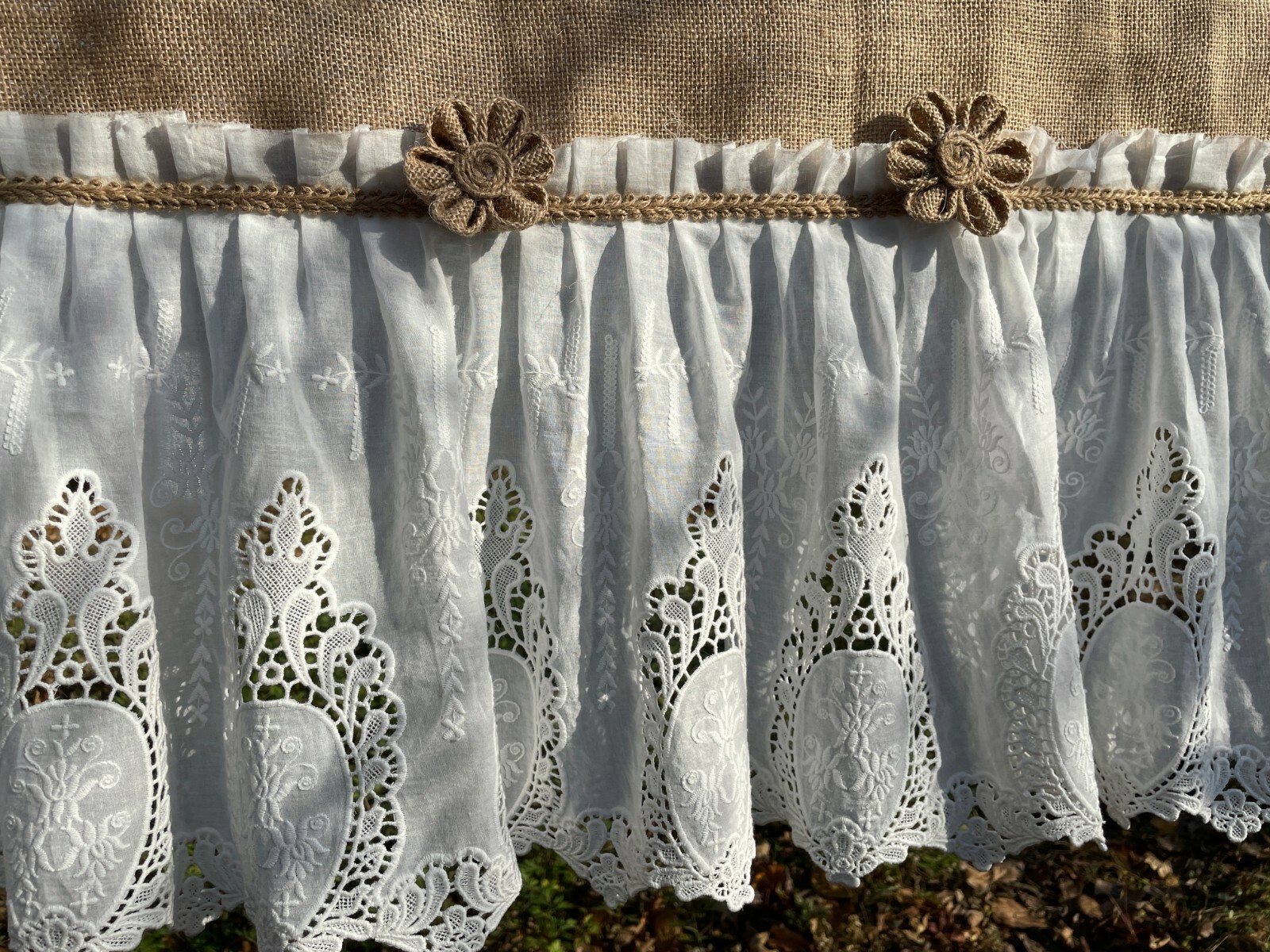 High Quality Unique Kitchen Valance Burlap Kitchen Curtain window Treatment