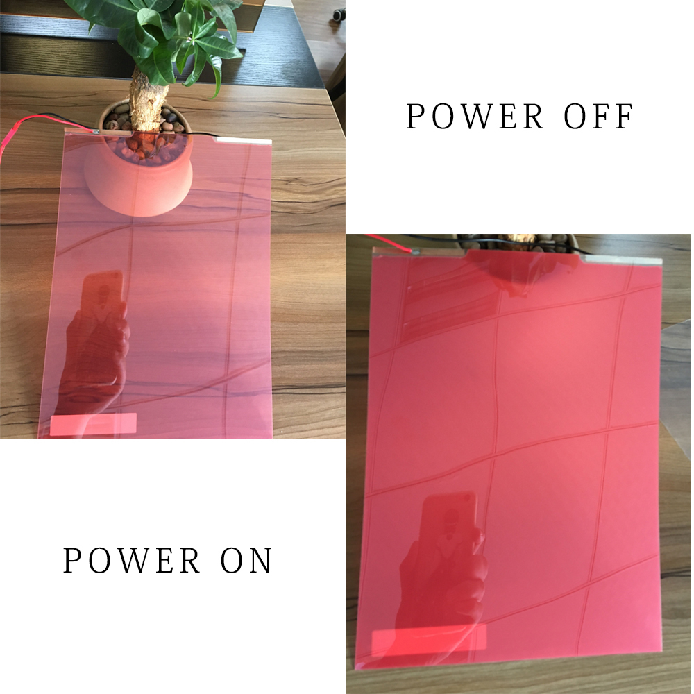 PDLC Piece 21×29.7cm Smart Film Glass Switchable Glass Electrochromic 6 Colors