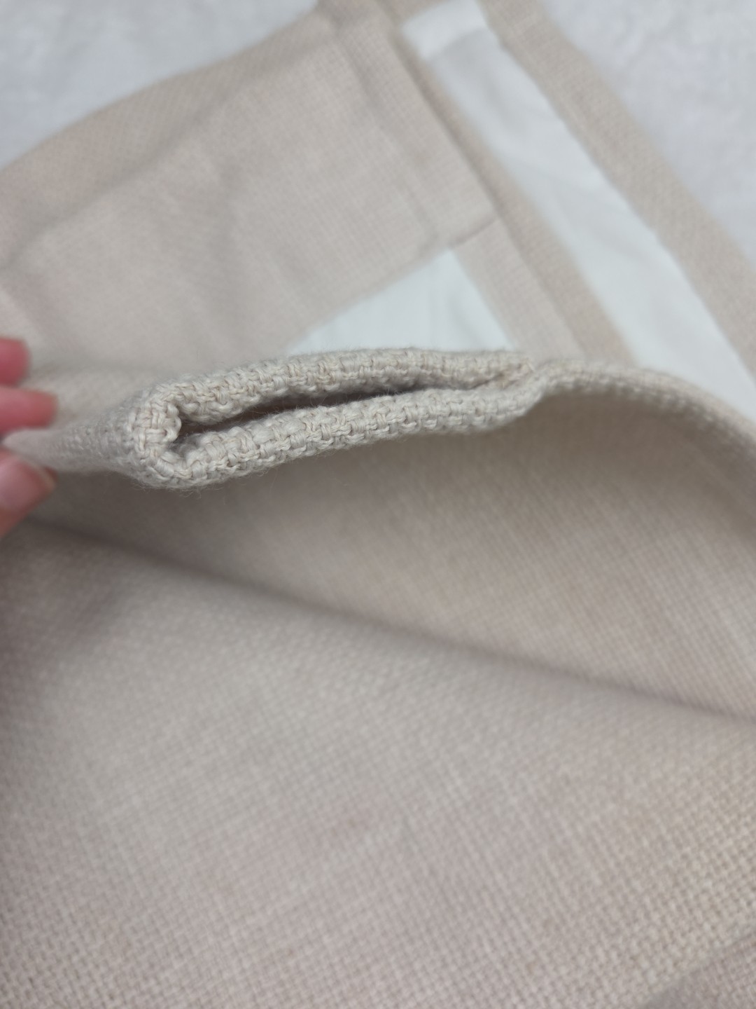 2 Ballard Designs Textured Linen Blend Lined Drapery Curtain Panels Ivory 53×84