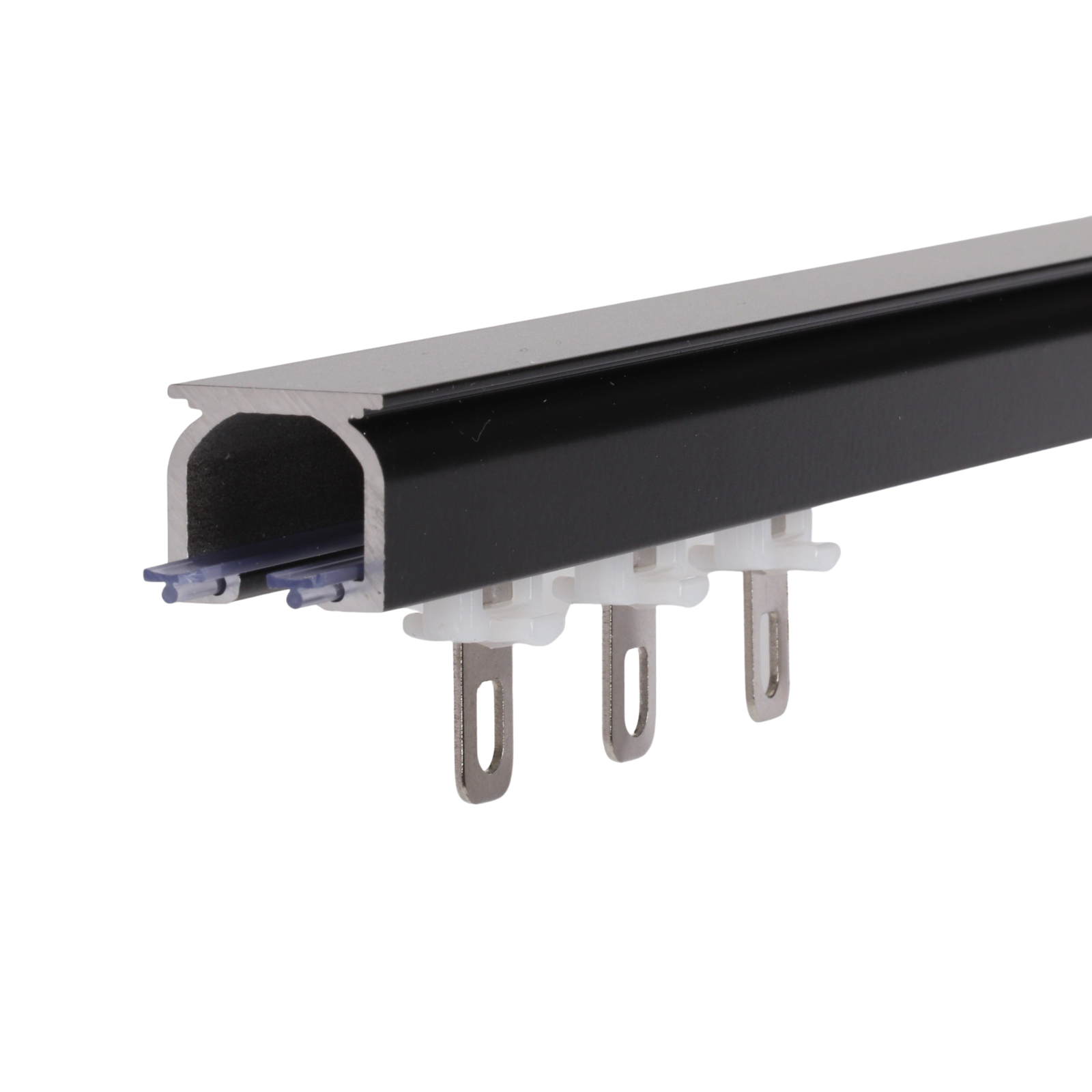Aluminium Heavy Duty Curtain Track Kit with Hooks 3M Ceiling Mount for Space