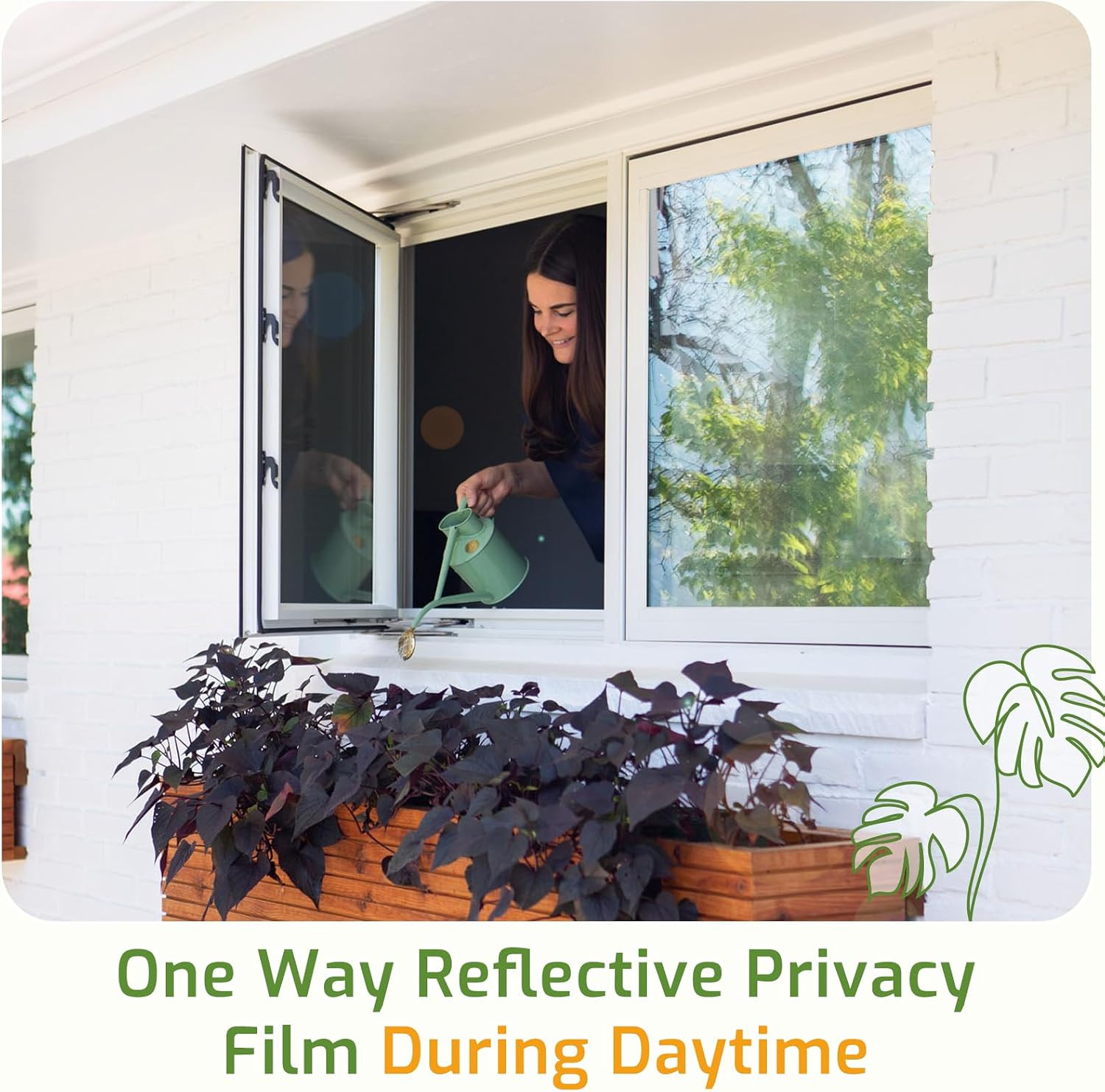 One Way Window Privacy Film, Window Tint, Black Silver, 35.4″ X 78.7″ | Sun Bloc