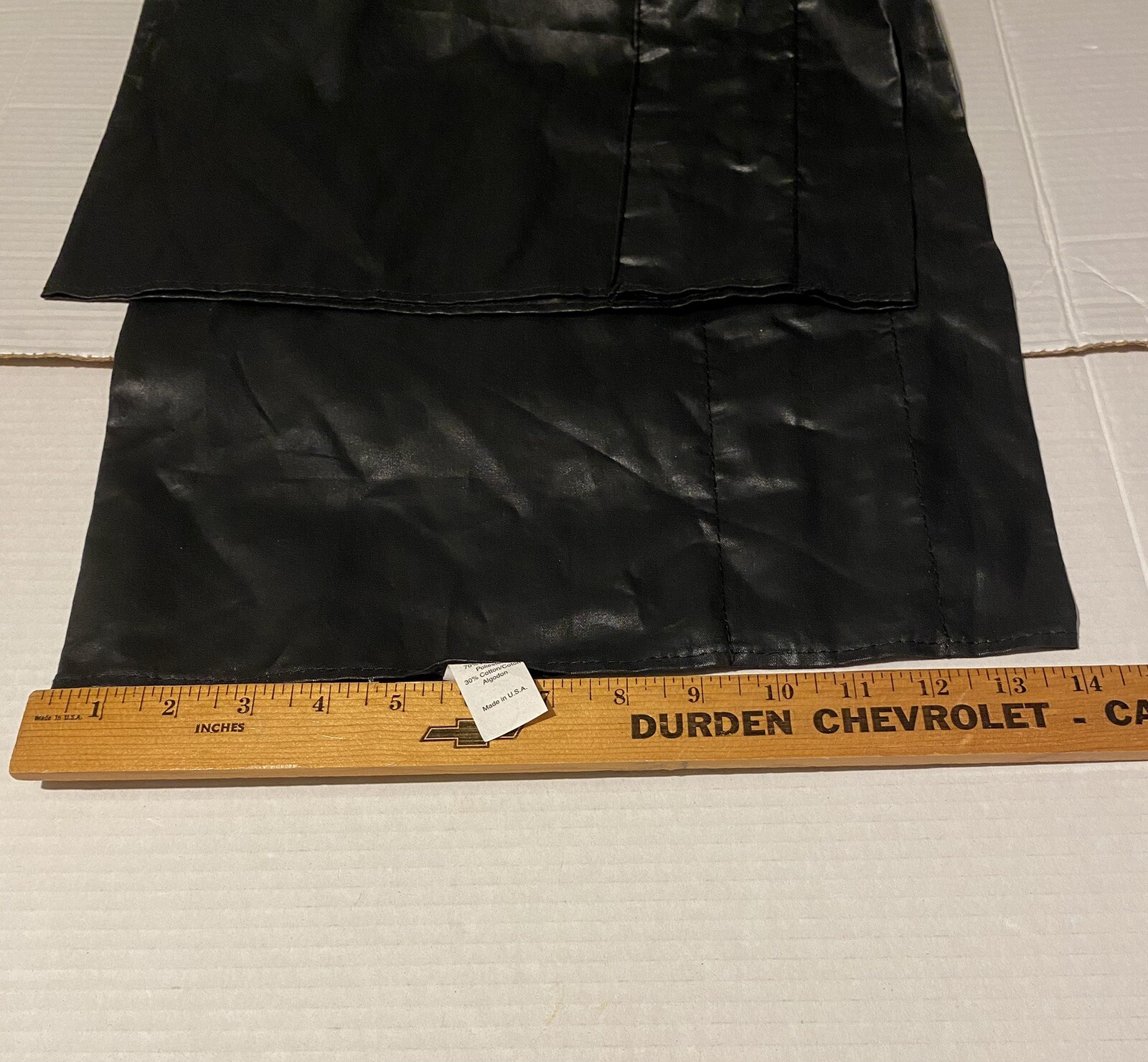 2 Solid Black Top Straight Valance Panels USA made Halloween Witchy