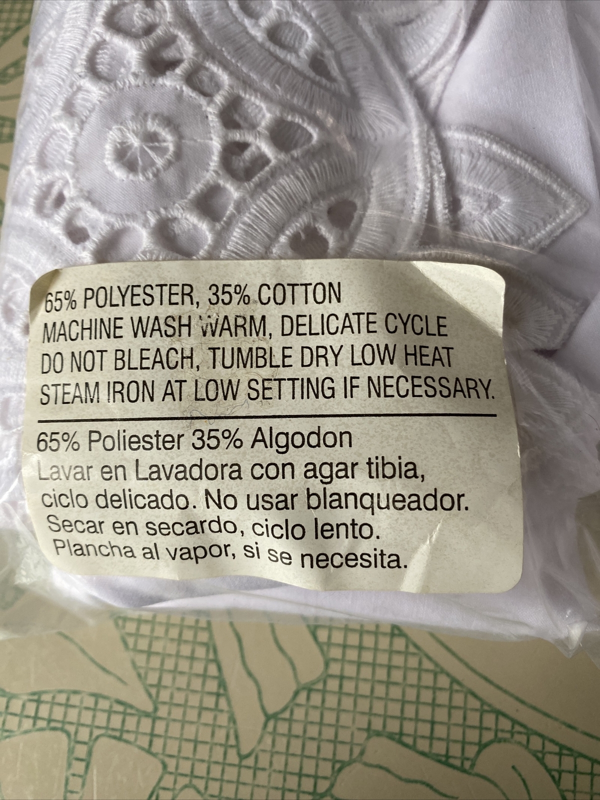 JC Penney Royale Panel Swag & Panels W/ TieBacks White Battenberg Lace NIB