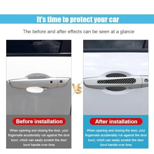 8Pcs Car Door Handle Protector Universal Automotive Protection Film for Most Car