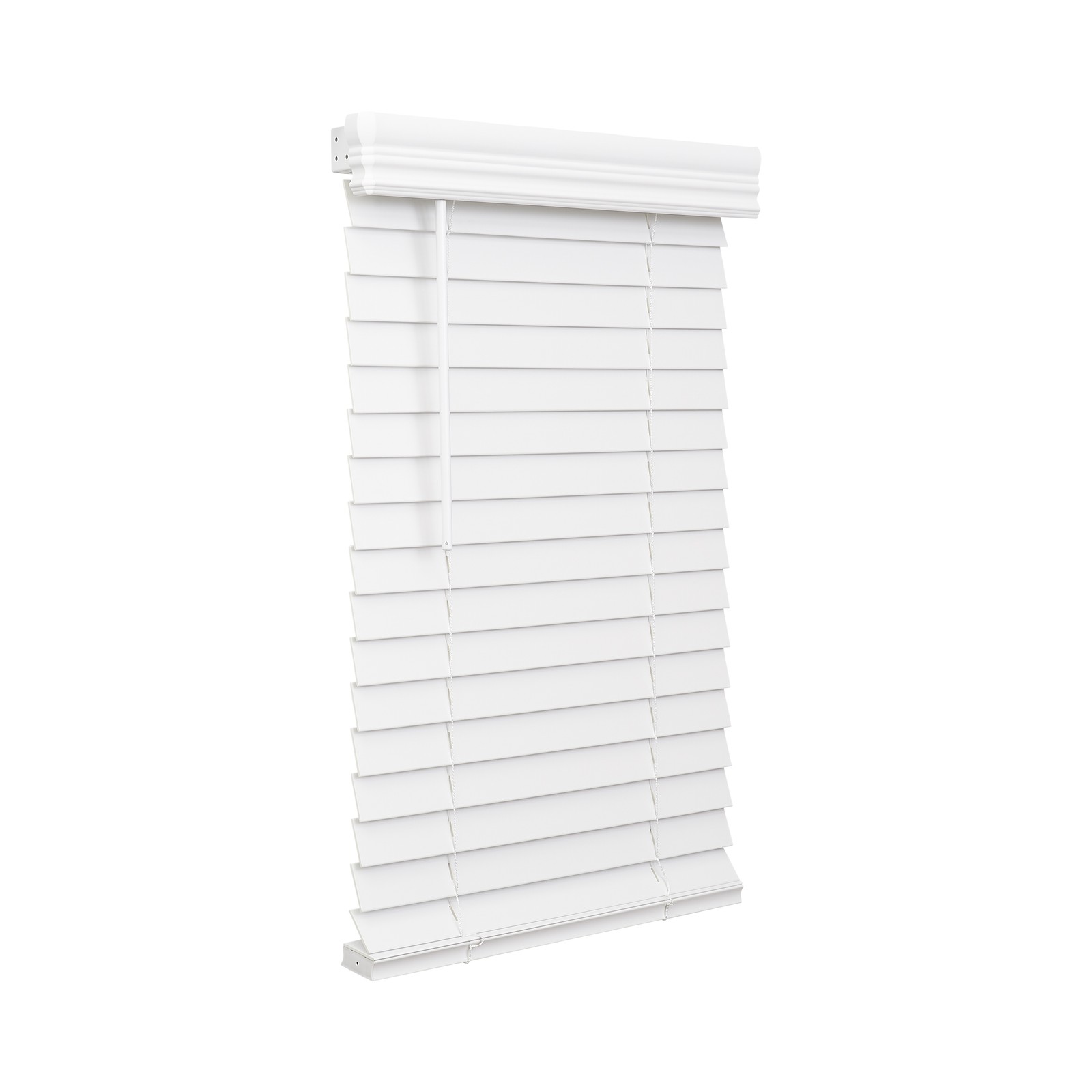 Lotus & Windoware Cordless 2 Inch Faux Wood Blind, Bright White, Embossed, 69…
