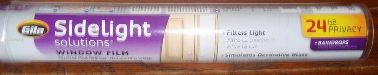 GILA Sidelight 12-in W x 6-1/2′ L Raindrops Privacy/Decorative Window Film