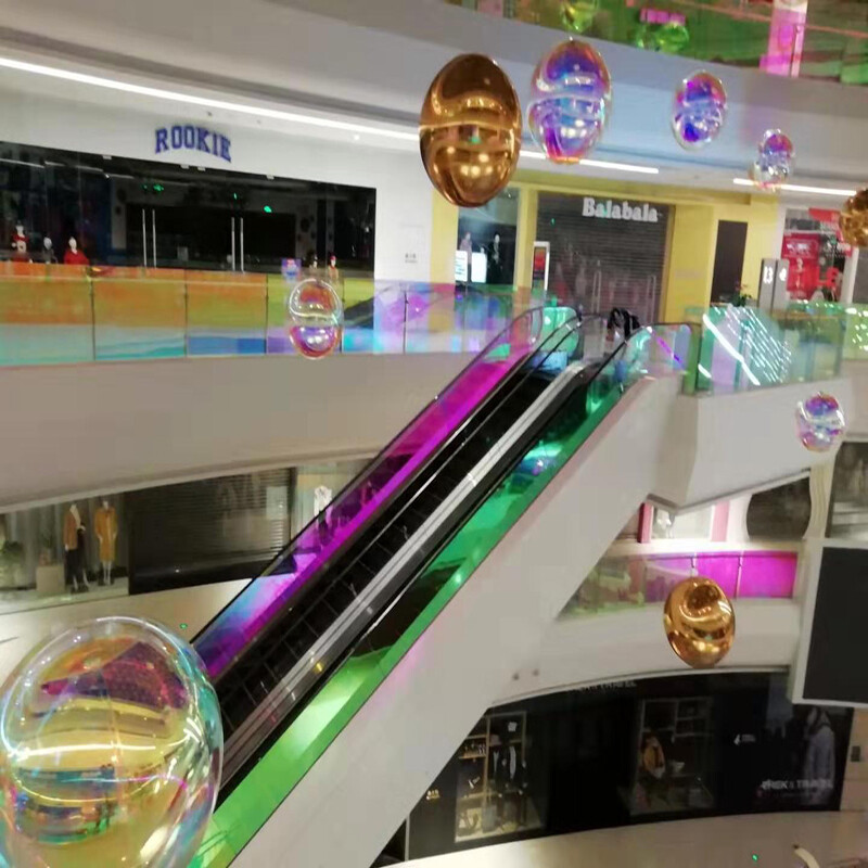 Rainbow Iridescent Window Film Home Mall Glass Decoration Tint Adhesive 152x50cm