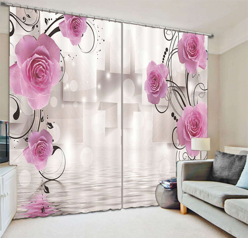 Bright And Dreamy 3D Curtain Blockout Photo Printing Curtains Drape Fabric