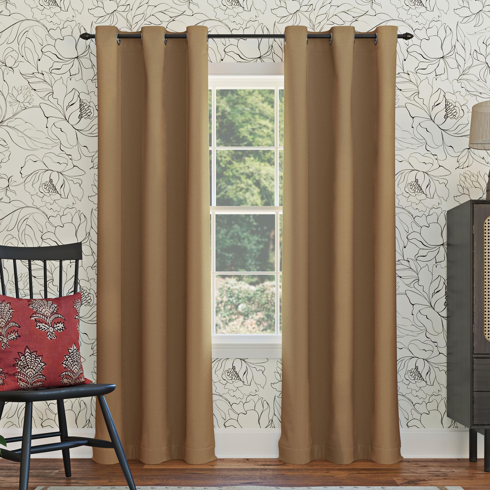 Energy Saving Blackout Grommet Curtain Panel 40″ x 54″ in Taupe