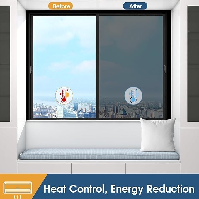 One Way Mirror Window Film – Privacy Reflective Glass Tint, Sun Blocking