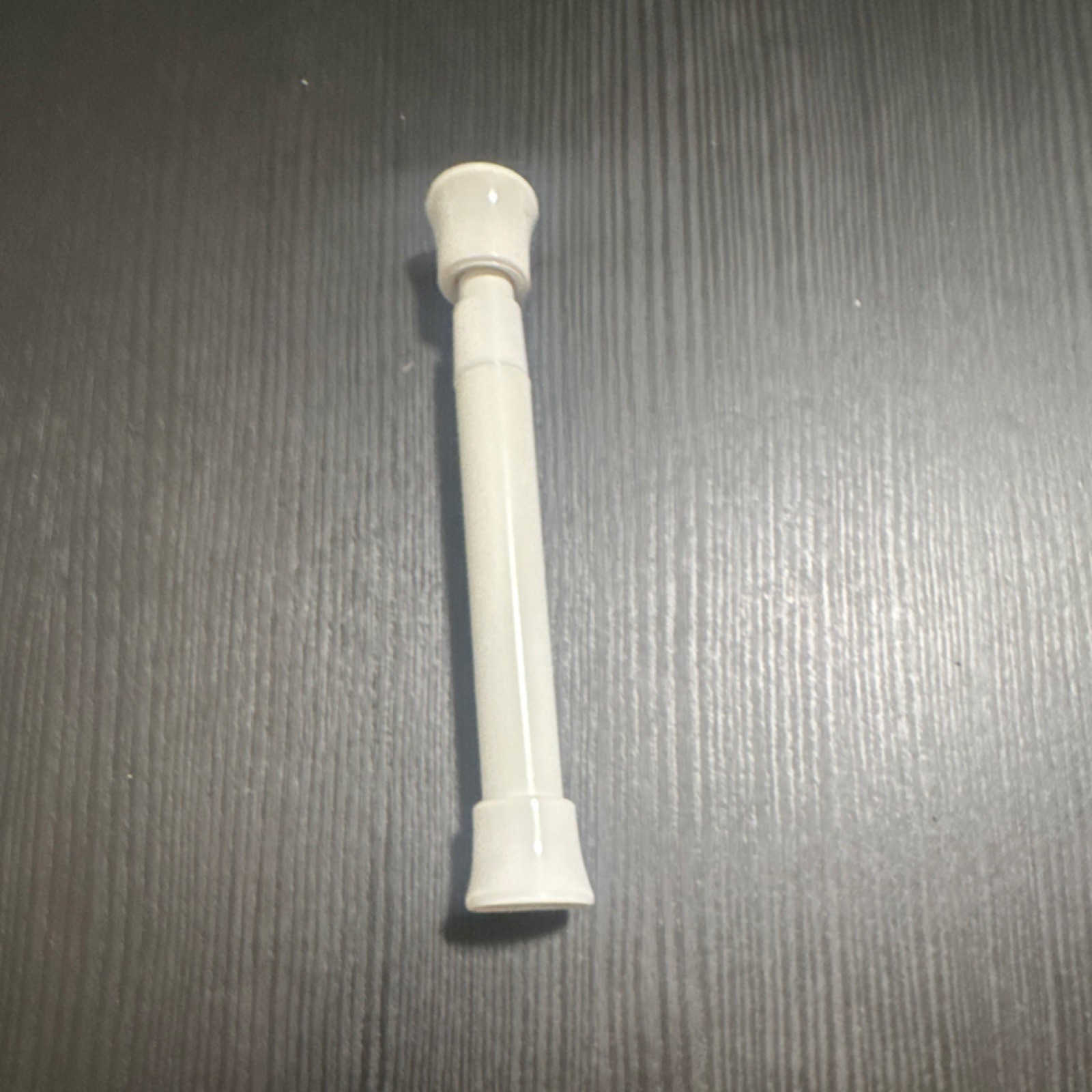 2-Pack White Clampable Plastic Tension Rods 1/2 in, Adjustable 5 1/4-7 1/2