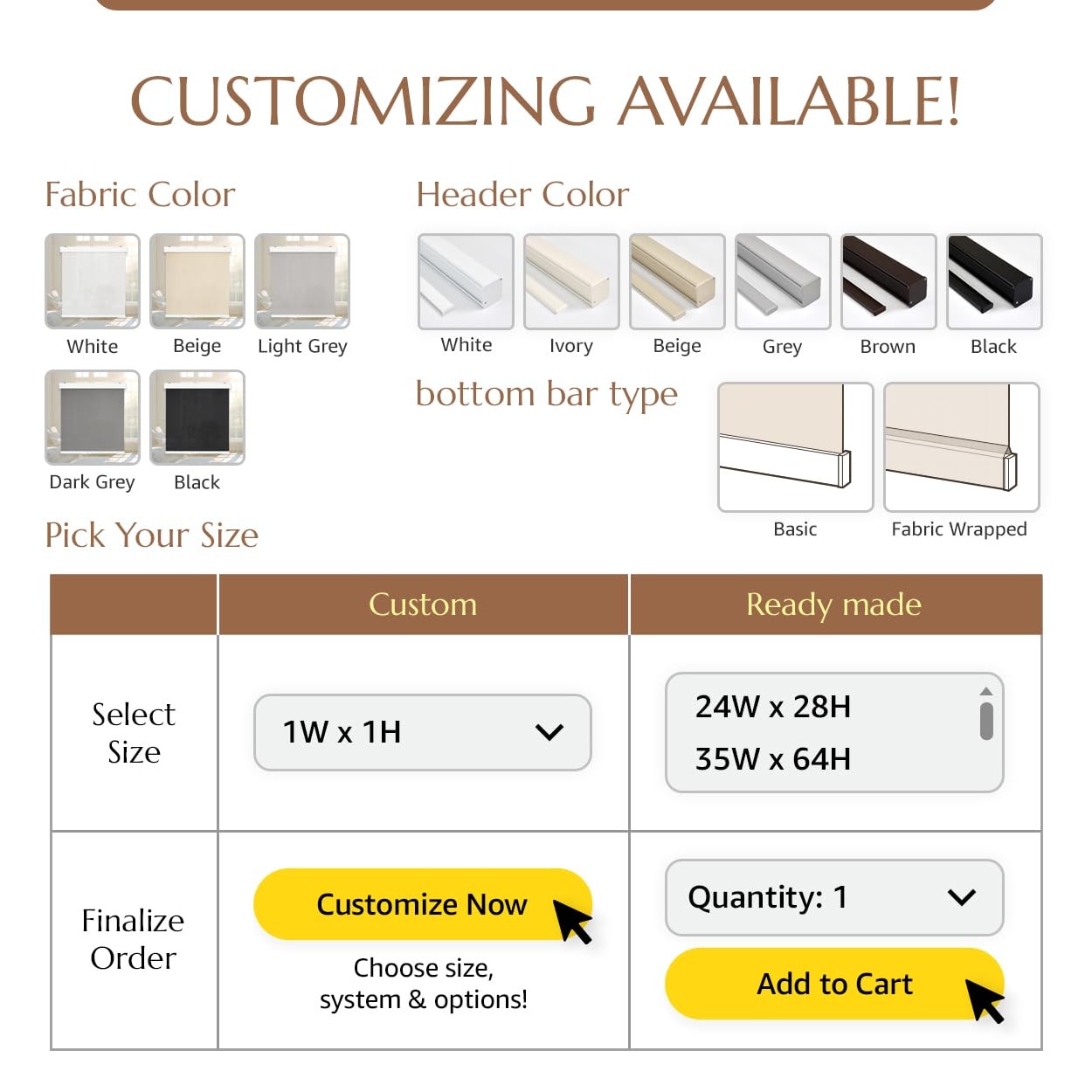 Foiresoft Cordless Solar Shades Roller Blinds Windows Light Filtering 3