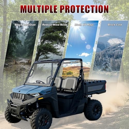 Front Windshield Compatible with Polaris Ranger SP 570 2022-2026, Midsize 570