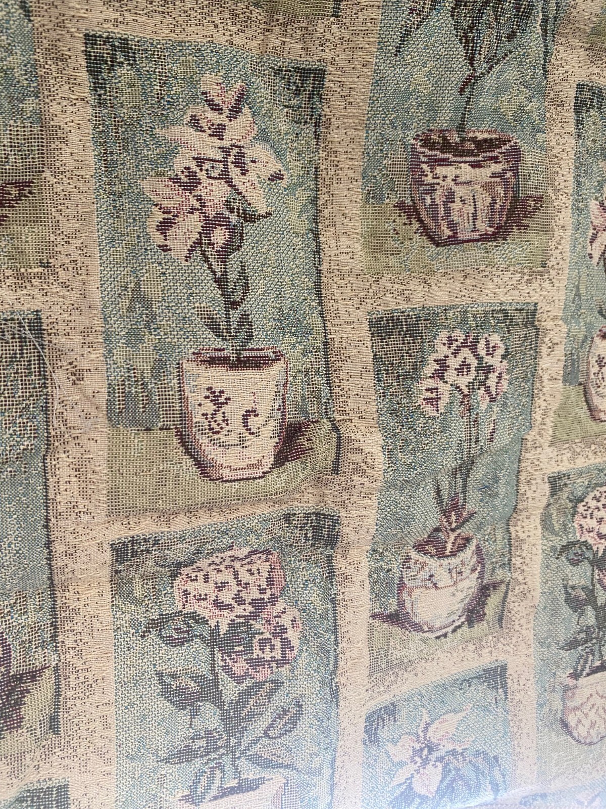 Floral Rod Pocket Tapestry Valance for Windows in Bedroom, Kitchen, Living Room