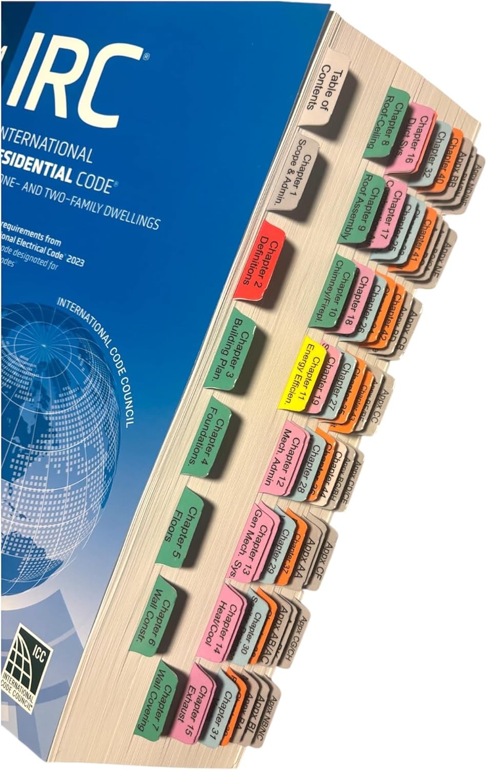 Book Tabs for The International Residential Code 2024. Laminated,…