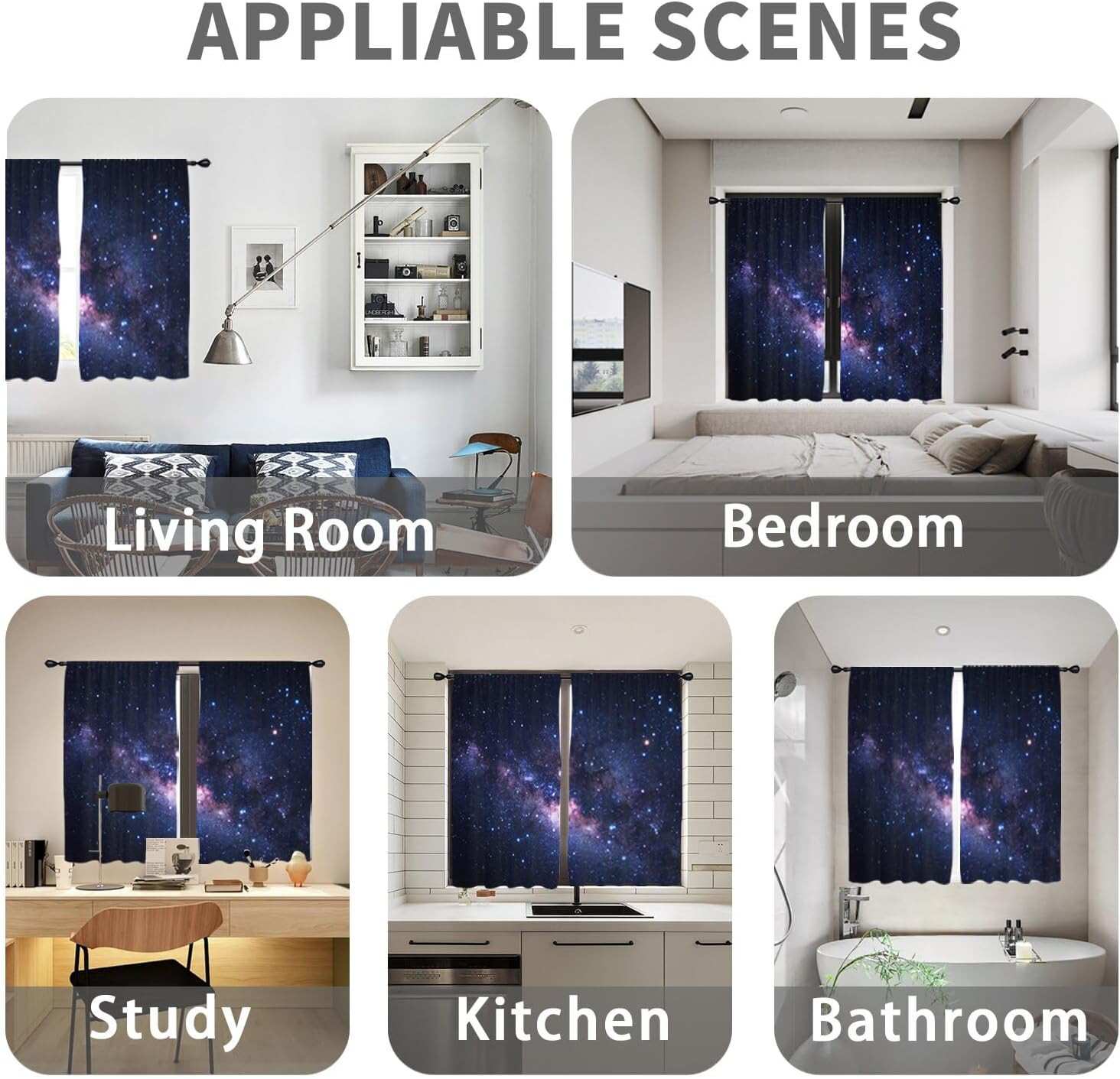 Galaxy Space Curtains Boys Celestial Kids Star Dark Cool Nursery Gamer Gaming Ou