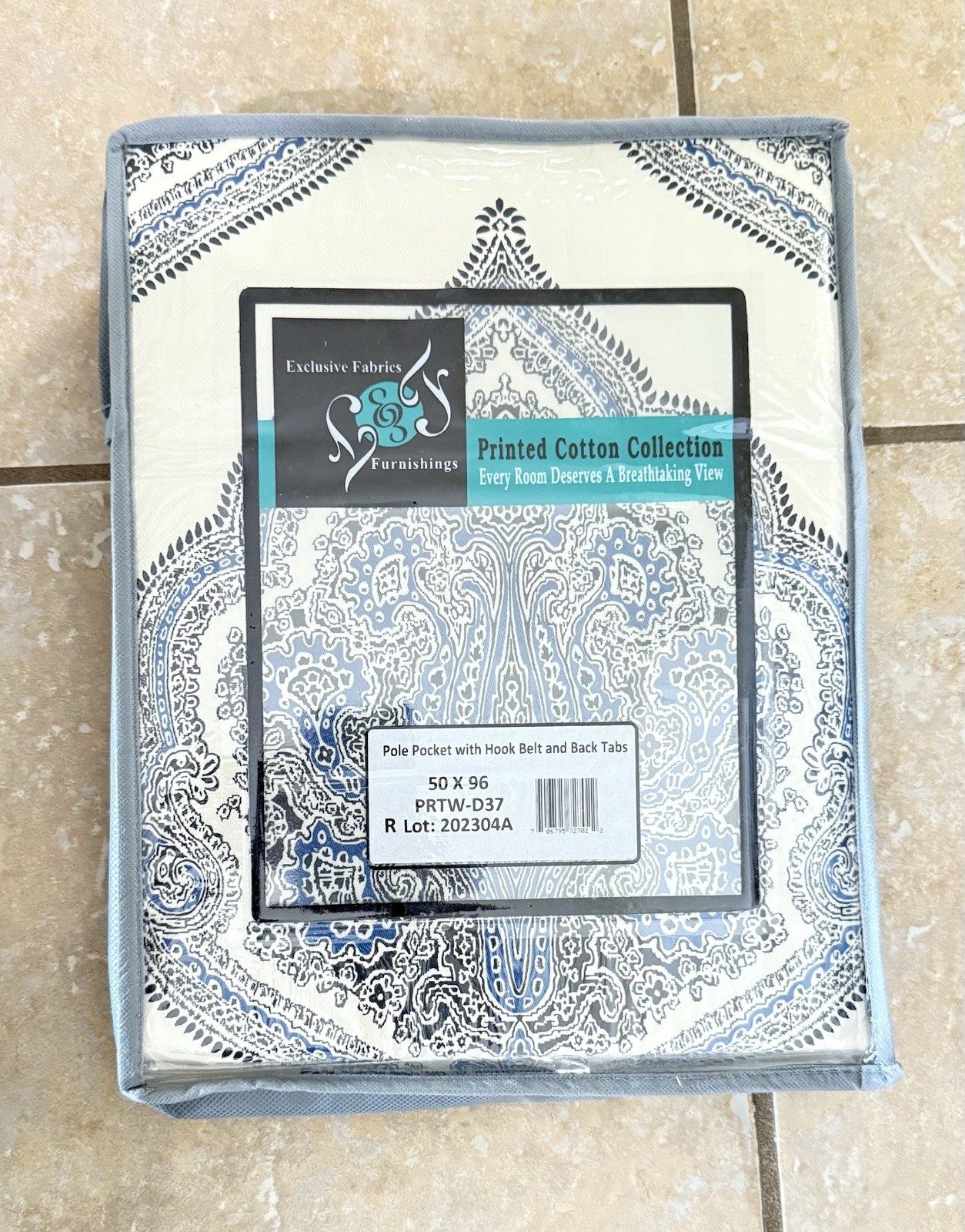Exclusive Fabrics Furnishing Pole Pocket Curtain 50 x 96 PRTW-D37 Set Of (2)