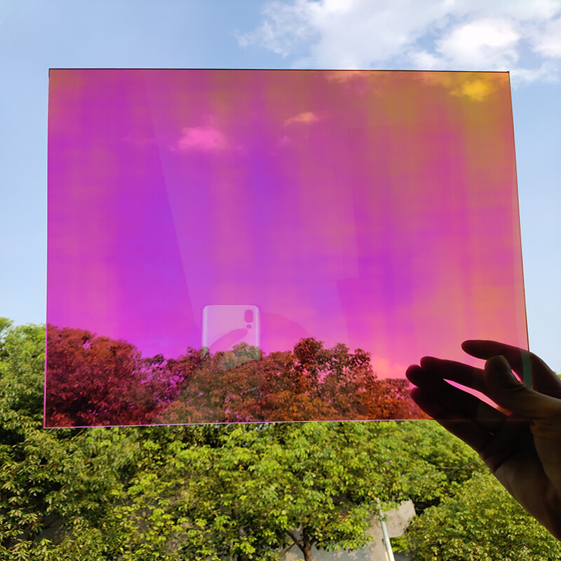Rainbow Iridescent Window Film Home Mall Glass Decoration Tint Adhesive 152x50cm