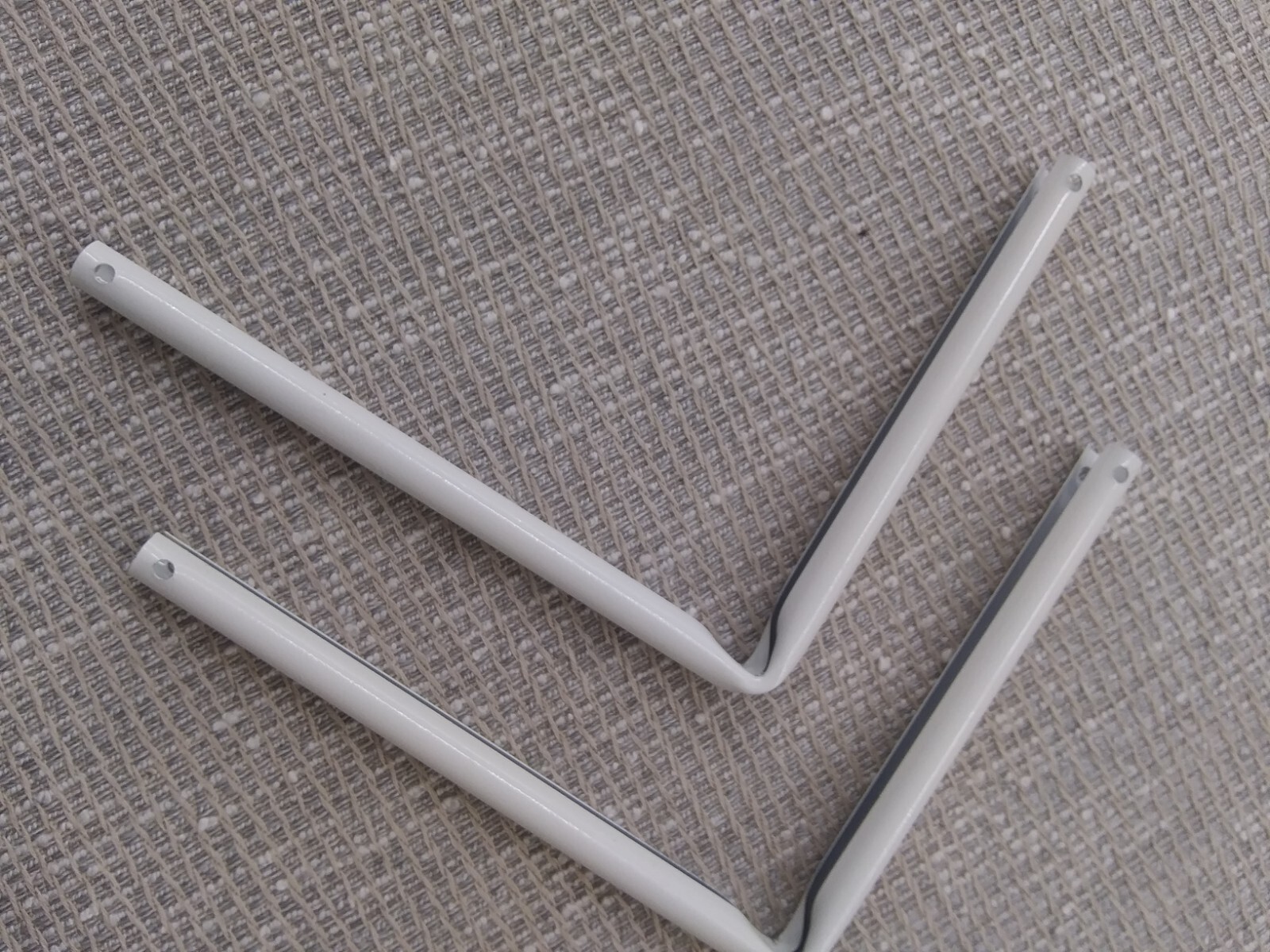 LOT of 10 * Kirsch Baby Oval Drapery Rod Elbow Return White 5 1/2″ x 6 1/2″ New