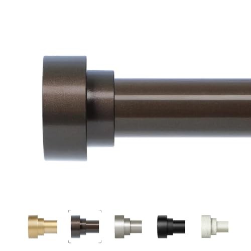 Bronze Curtain Rods 28 to 48 Inch, 1 Inch Heavy 18-45″&1 pack Antique Bronze