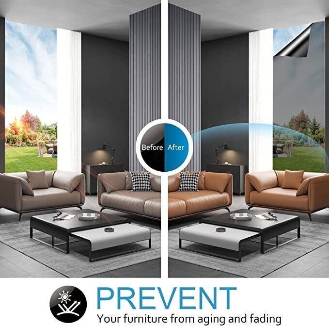 5% HYBRID ECO 60″X15′ CERAMIC WINDOW TINT FILM WILL STICK TO ANY GLASS SURFACE