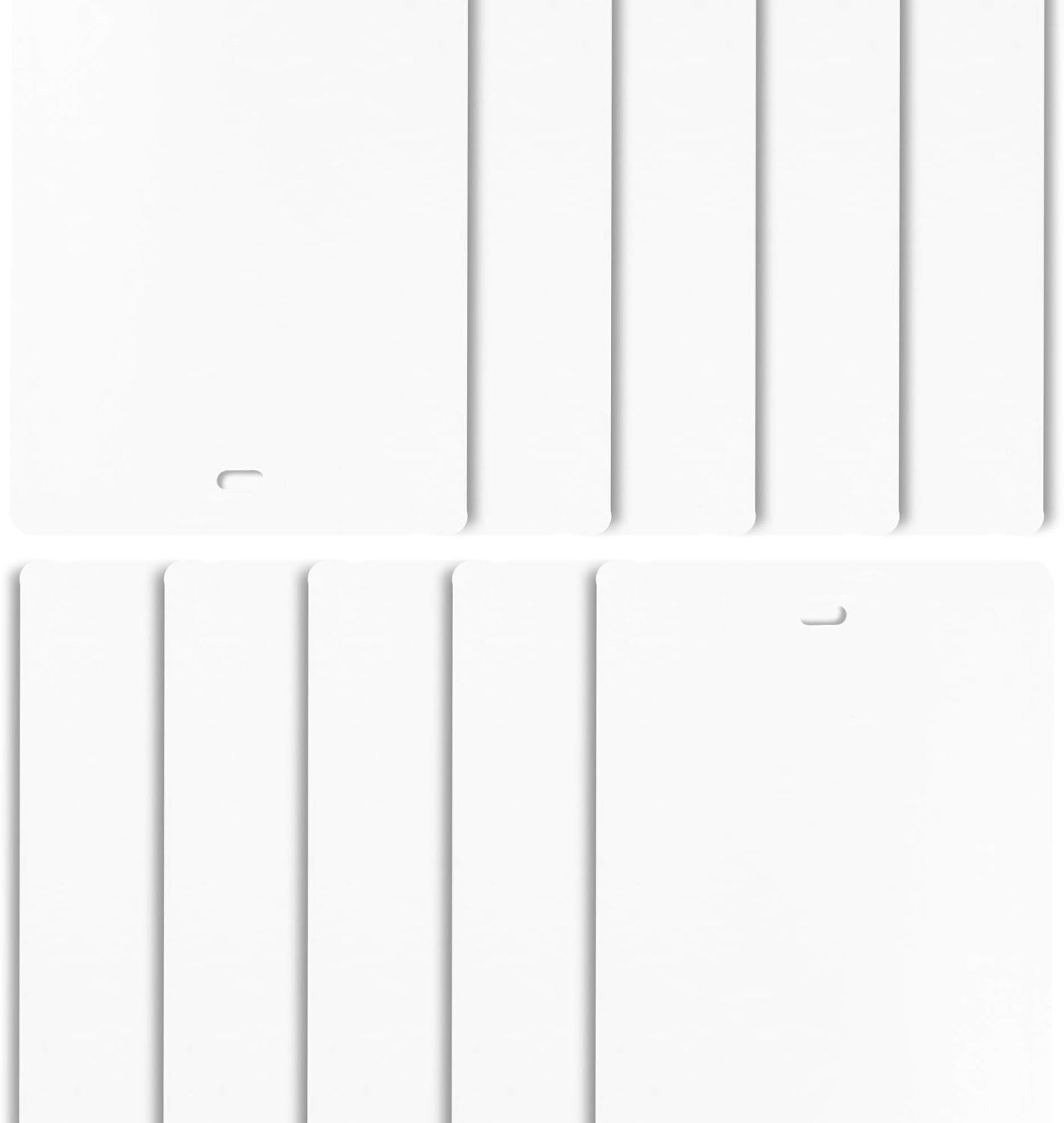 PVC Vertical Blind Replacement Slats Curved Smooth White 58.5 x 3.5 10-Pack S…