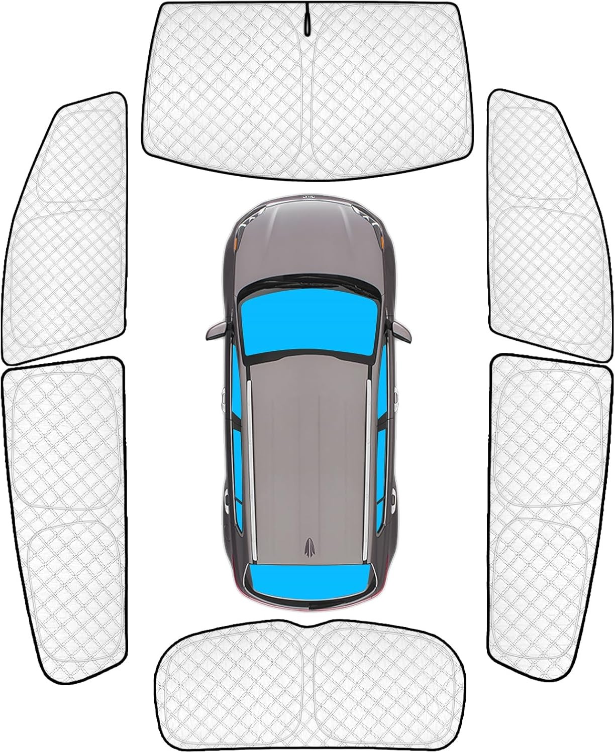 KMF 6pcs Thicken Sun Shades for KIA Sportage 2017-2022 Accessories, Custom Fit F