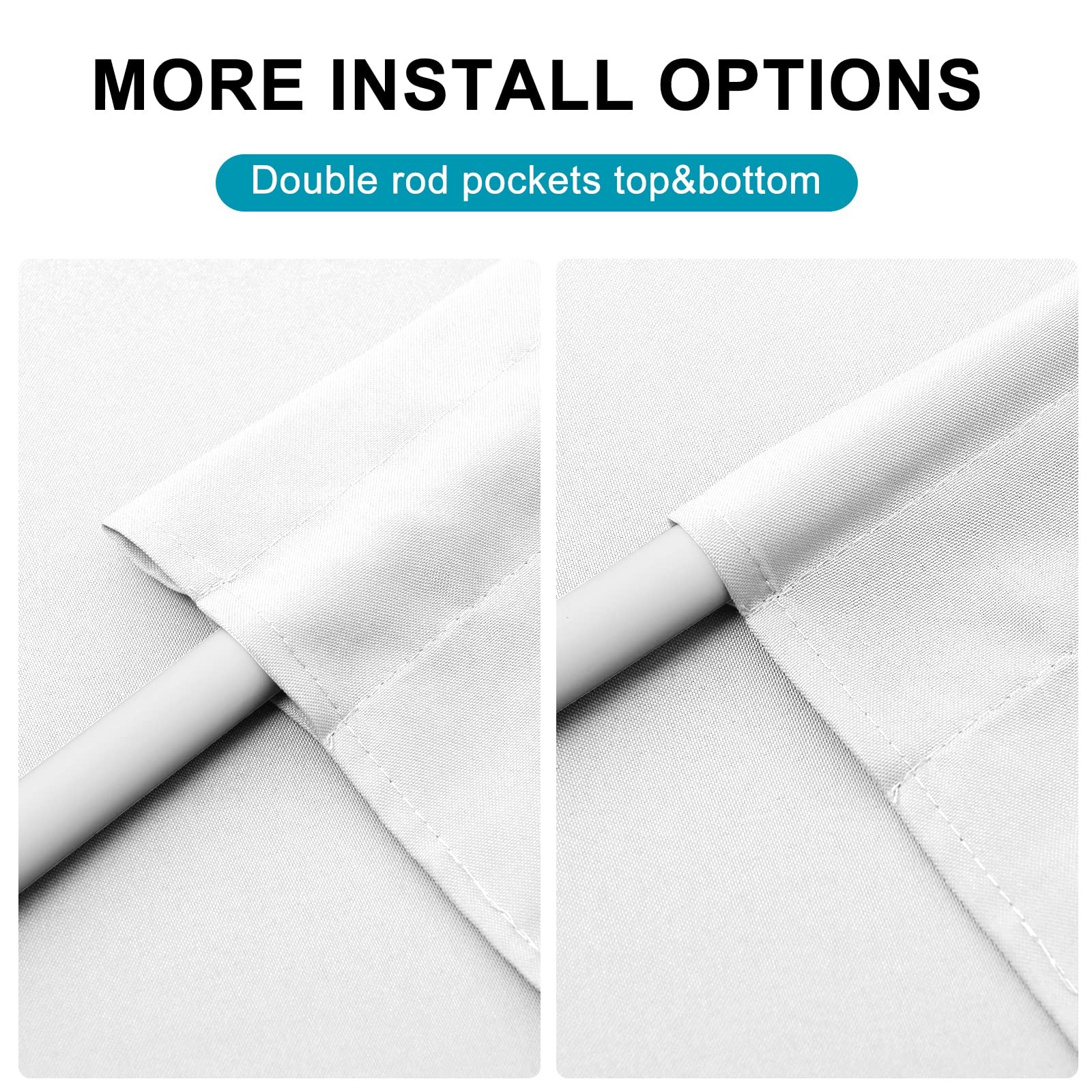 French Door Curtains for Small Window, Rod Pocket Semi Sheer Privacy Curtain …