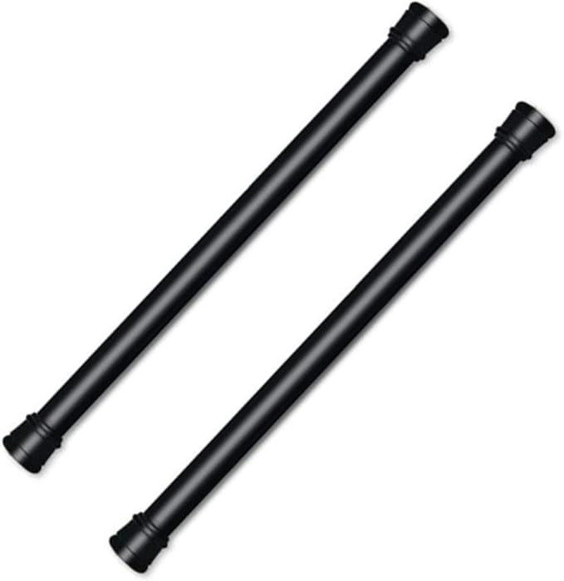 Spring Loaded Curtain Tension Rod Bit Holder Extensions 12-20 inches (Black 2)