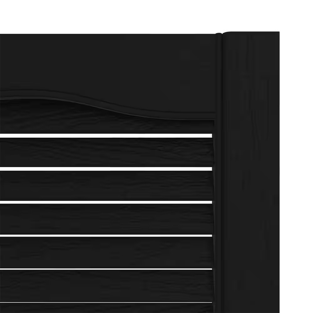 14.5 In. X 60 In. Louvered Vinyl Exterior Shutters Pair in Black