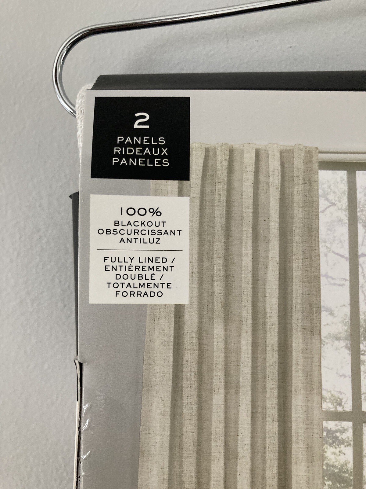2 Ralph Lauren Back Tab Panels Curtains Blackout Herringbone Natural Beige 108″