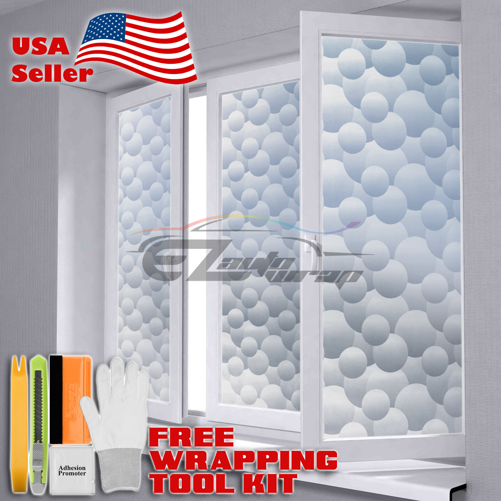 *24″x36″ Frosted Film Glass Home Bathroom Window Security Privacy Sticker #5045