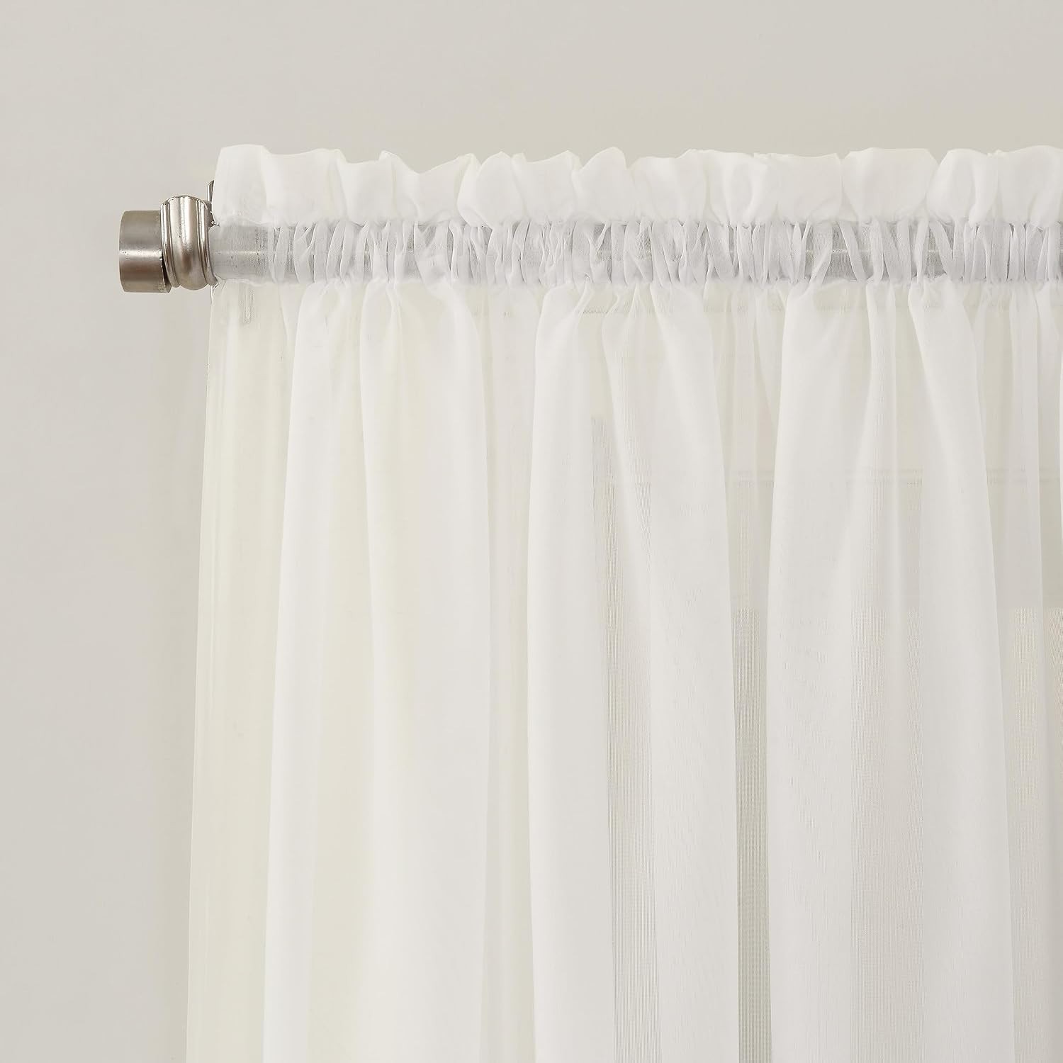 Beautiful 59″ x 54″ Eggshell Sheer Rod Pocket Curtain Panel for Any Room