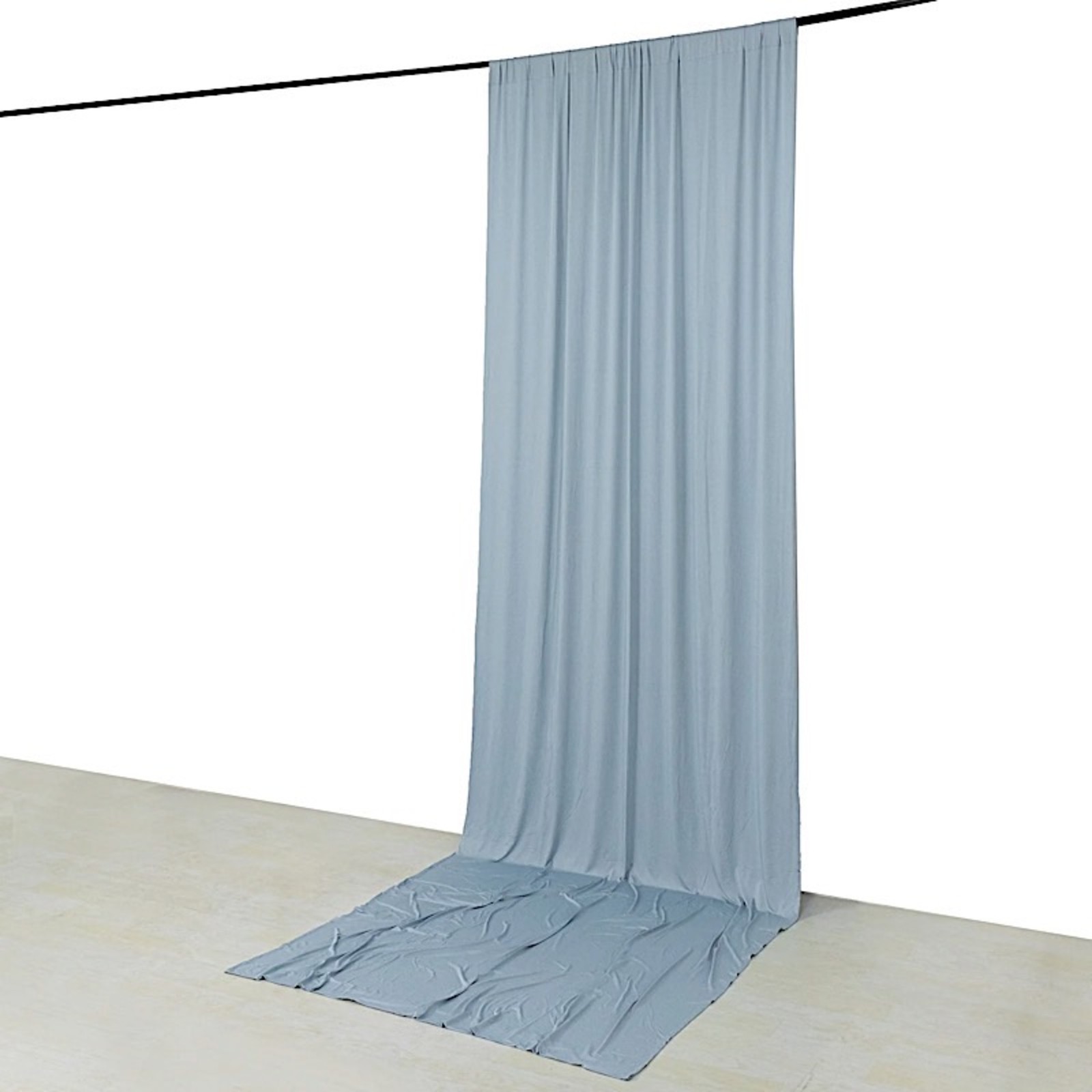 5 ft x 14 ft DUSTY BLUE 4-Way Stretch Spandex Divider Backdrop Curtain Wedding