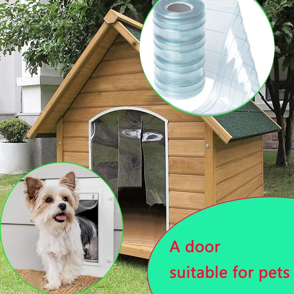 Plastic Vinyl Replacement Strip Curtain-Door – Clear Waterproof PVC for Wareh