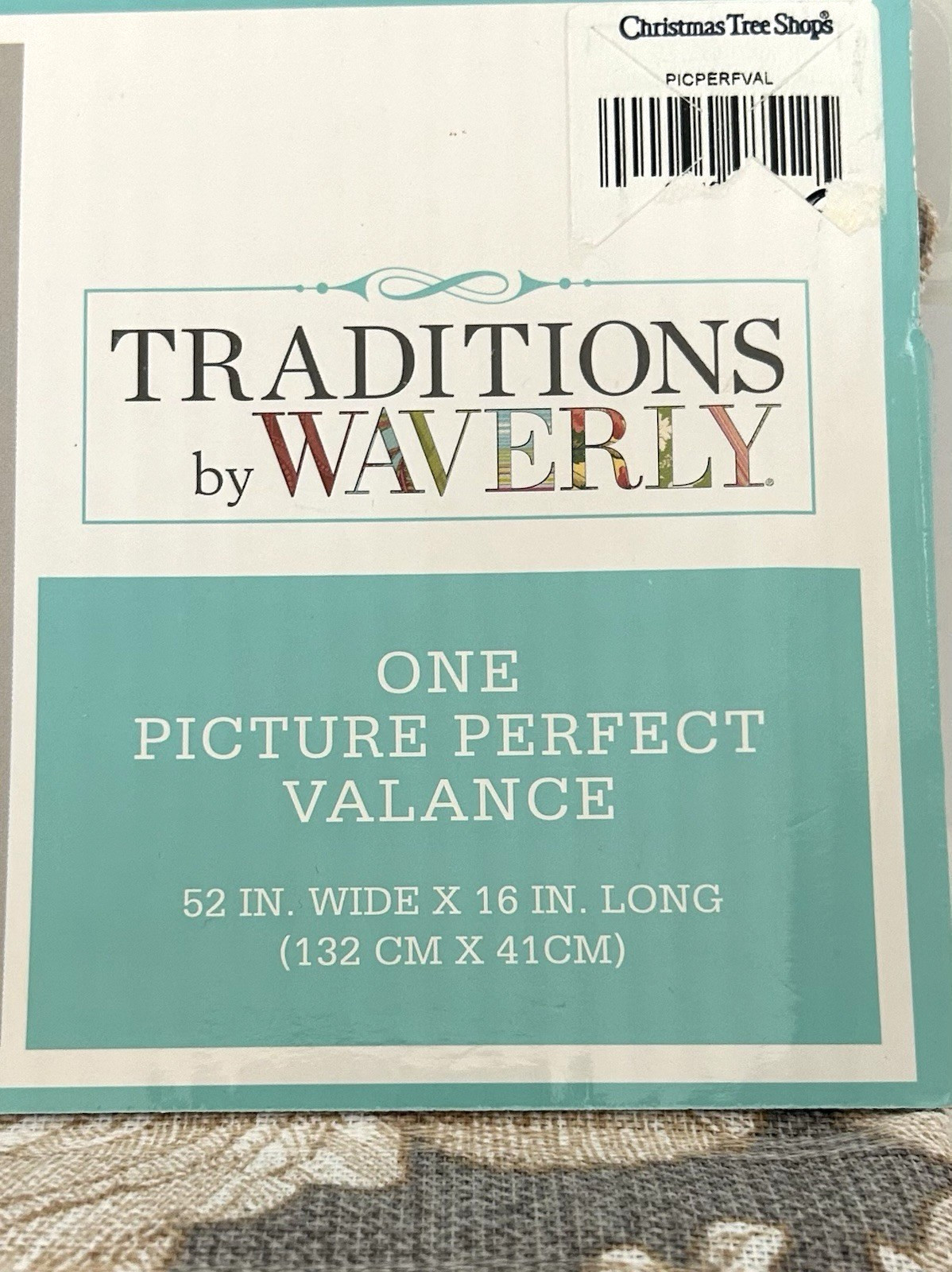 Waverly Traditions One Picture Perfect Valance Charcoal Gray Tan Floral