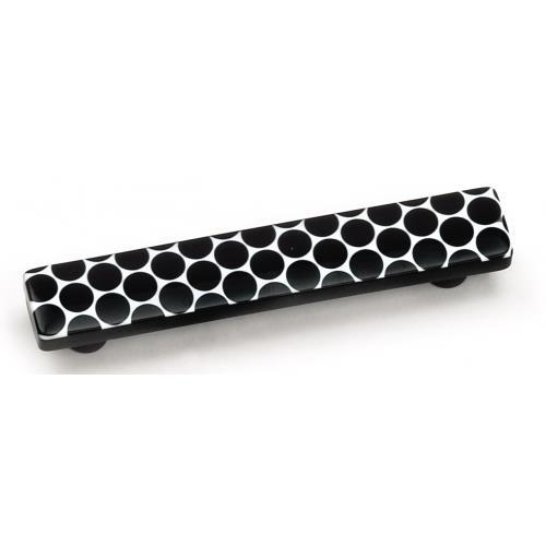 (12 Pack) 3-3/4″ Safari Rectangular Pull Black Dot