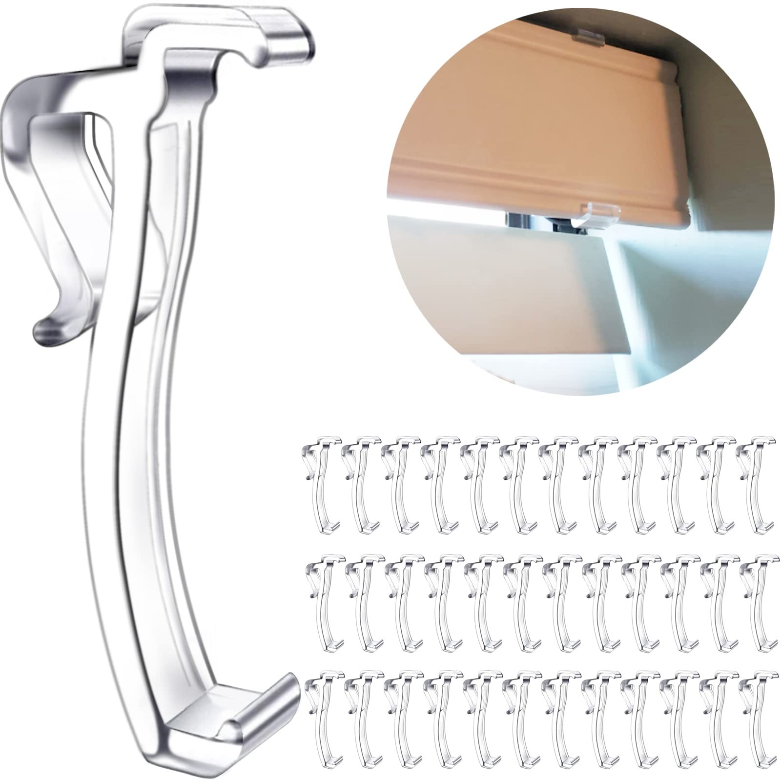2.5 Inch Valance Clips for Horizontal Blind Valance (36 PCS)