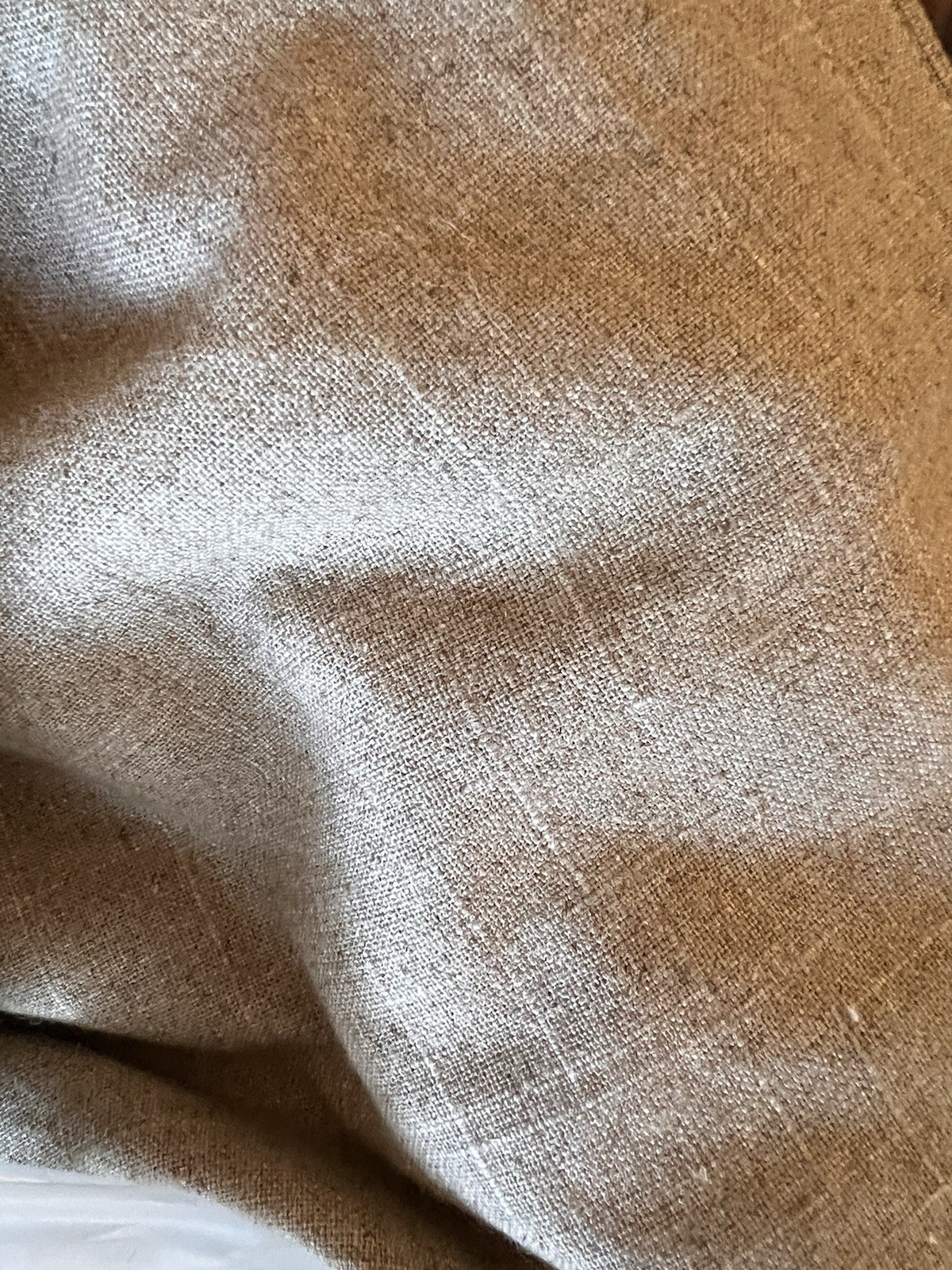THE SHADE STORE LINEN DRAPE PRIVACY BACK HEAT REDUCING LINEN 192”X94” TAN