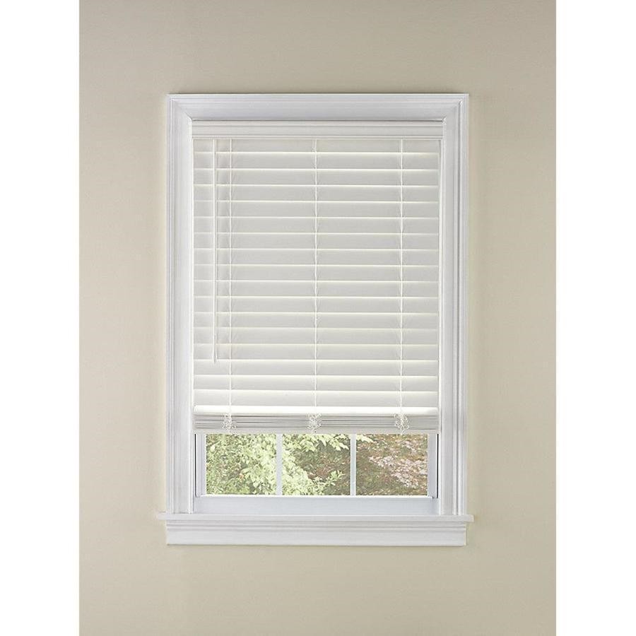 LEVOLOR 2-in White Faux Wood Blinds 52-in (Act 51.5-in x 64-in HOTT DEALS 183140